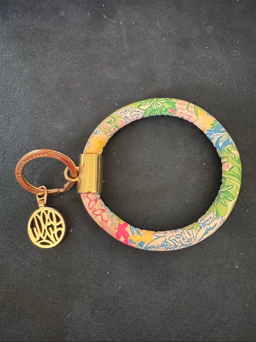 Lilly Pulitzer Floral Bangle Key Ring - Pink, Yellow, Green, Blue